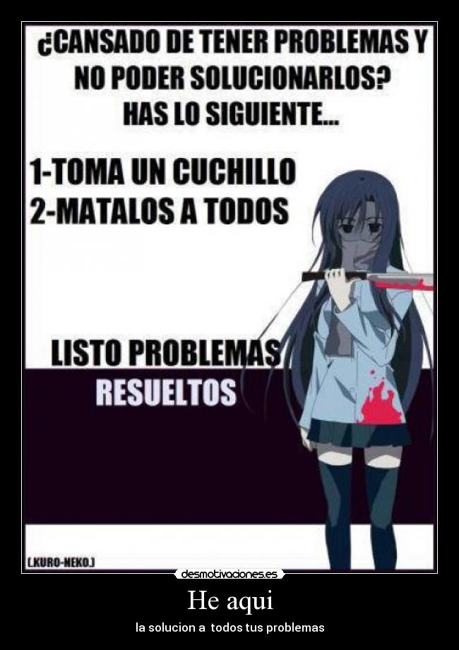 He aqui - la solucion a todos tus problemas