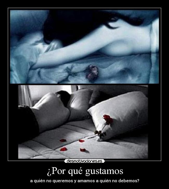 ¿Por qué gustamos - a quién no queremos y amamos a quién no debemos?