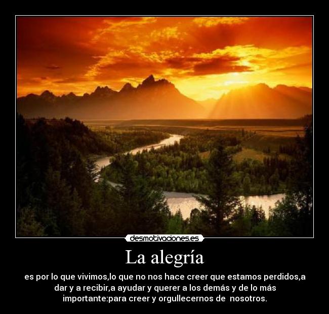La alegría -
