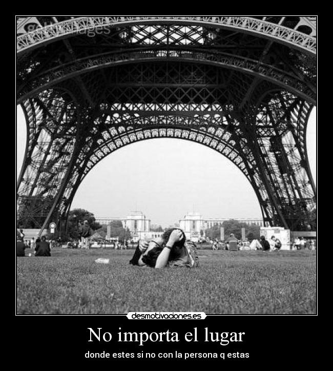 No importa el lugar -