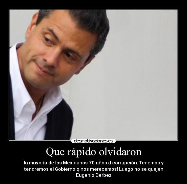 Que rápido olvidaron -