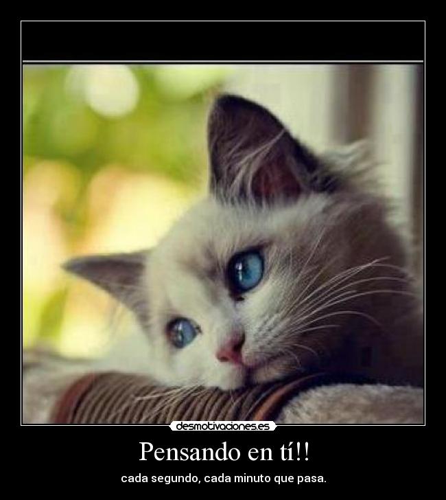 Pensando en tí!! - cada segundo, cada minuto que pasa.