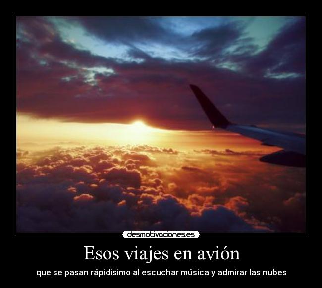 carteles adoro viajar avion desmotivaciones