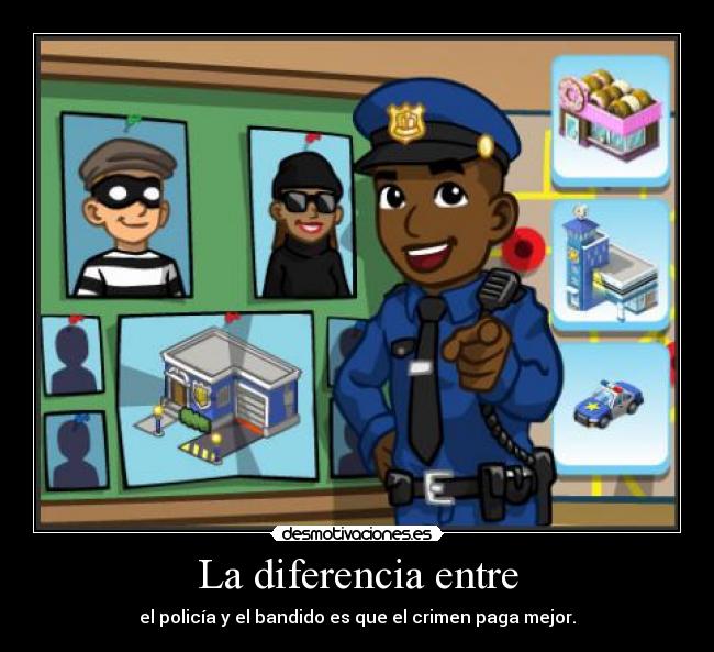 La diferencia entre -