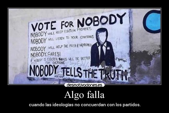 Algo falla - cuando las ideologías no concuerdan con los partidos.