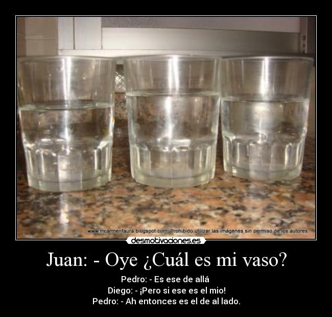 carteles vaso juan cual vaso desmotivaciones