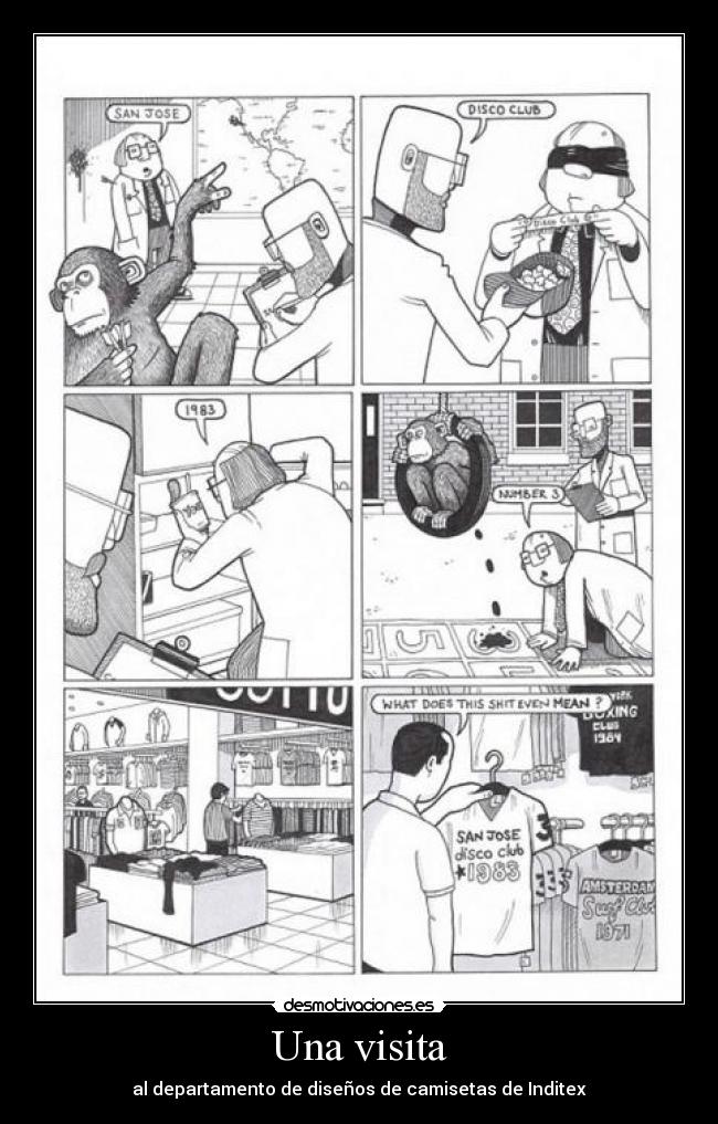 Una visita - al departamento de diseños de camisetas de Inditex