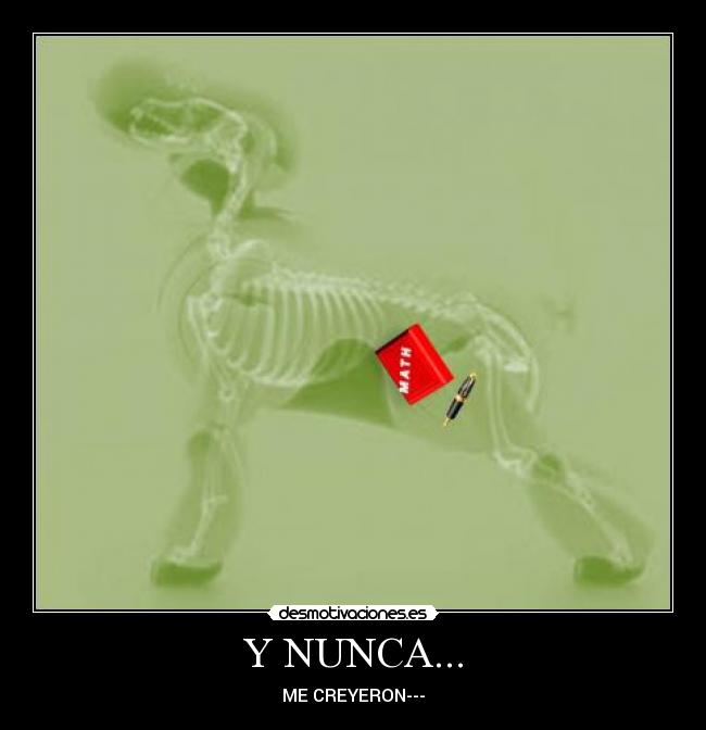 Y NUNCA... -