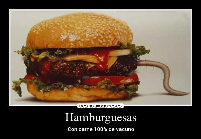 Hamburguesas - Con carne 100% de vacuno