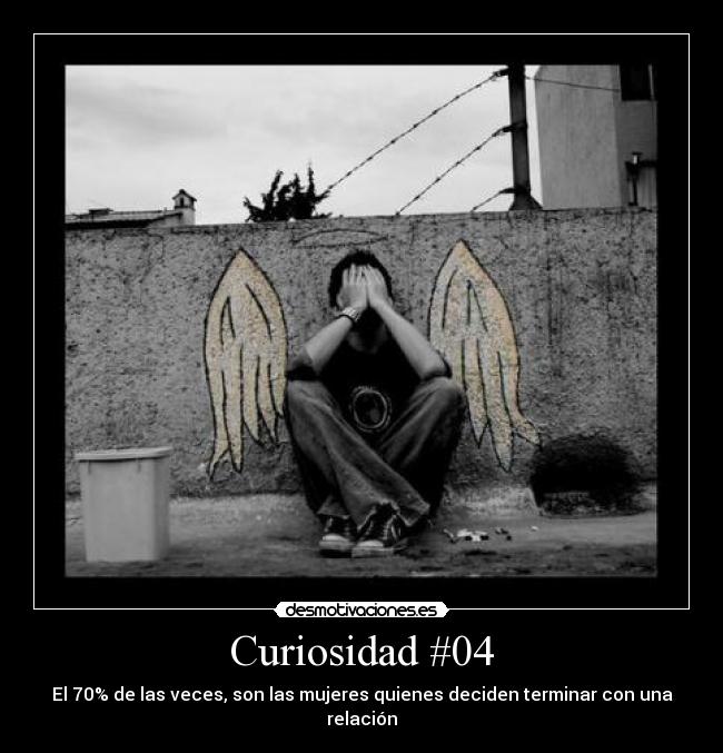 Curiosidad #04 - El 70% de las veces, son las mujeres quienes deciden terminar con una relación
