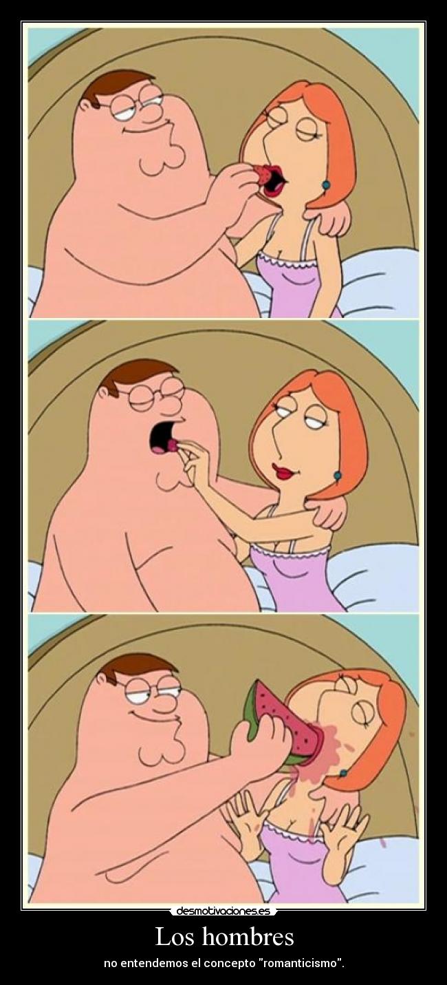 Los hombres - no entendemos el concepto romanticismo.