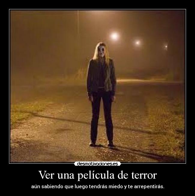 Ver una película de terror - 