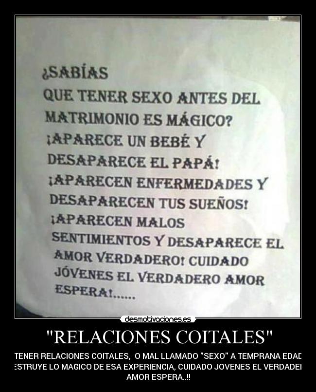 RELACIONES COITALES - 