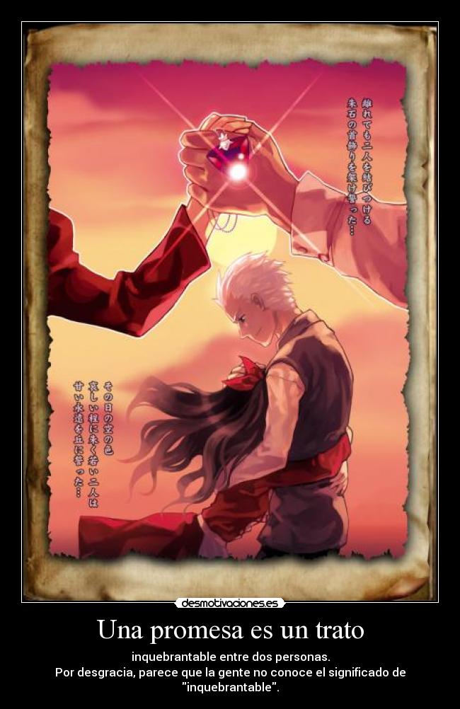 Una promesa es un trato -