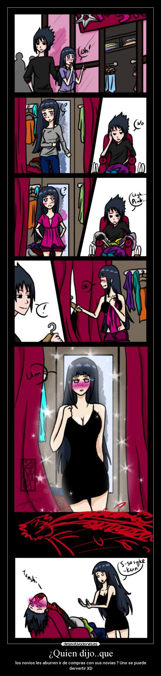 ¿Quien dijo..que - los novios les aburren ir de compras con sus novias ? Uno se puede dervertir XD