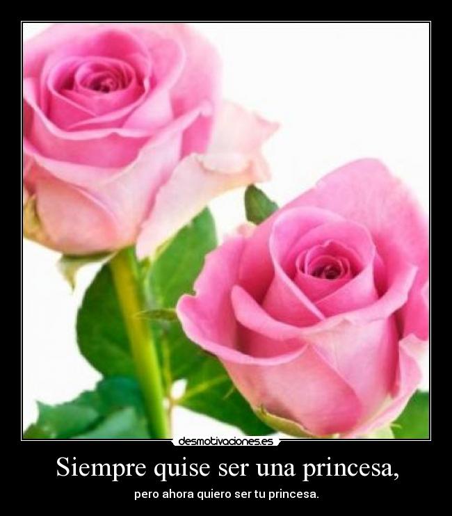 Siempre quise ser una princesa, -
