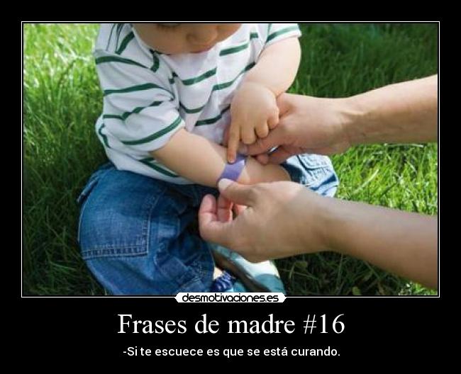 Frases de madre #16 - -Si te escuece es que se está curando.