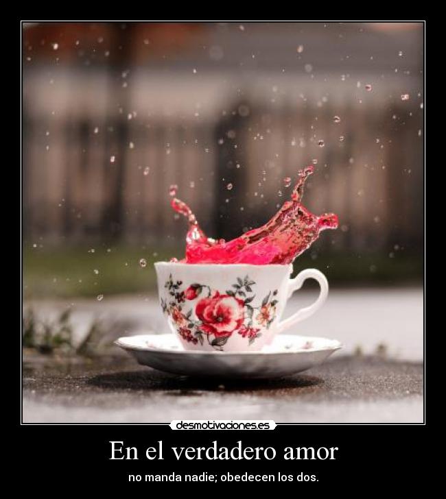 En el verdadero amor -
