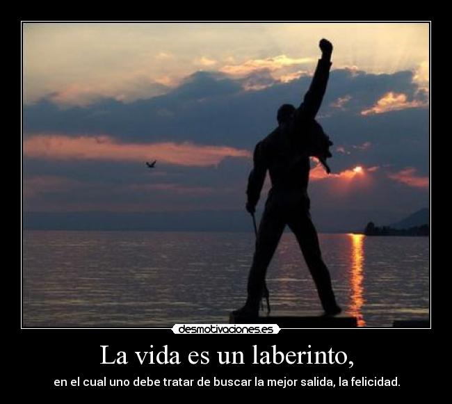 La vida es un laberinto, - en el cual uno debe tratar de buscar la mejor salida, la felicidad.