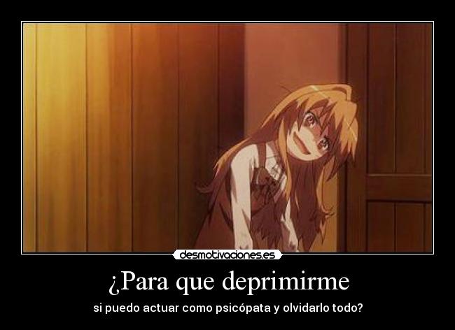 ¿Para que deprimirme -