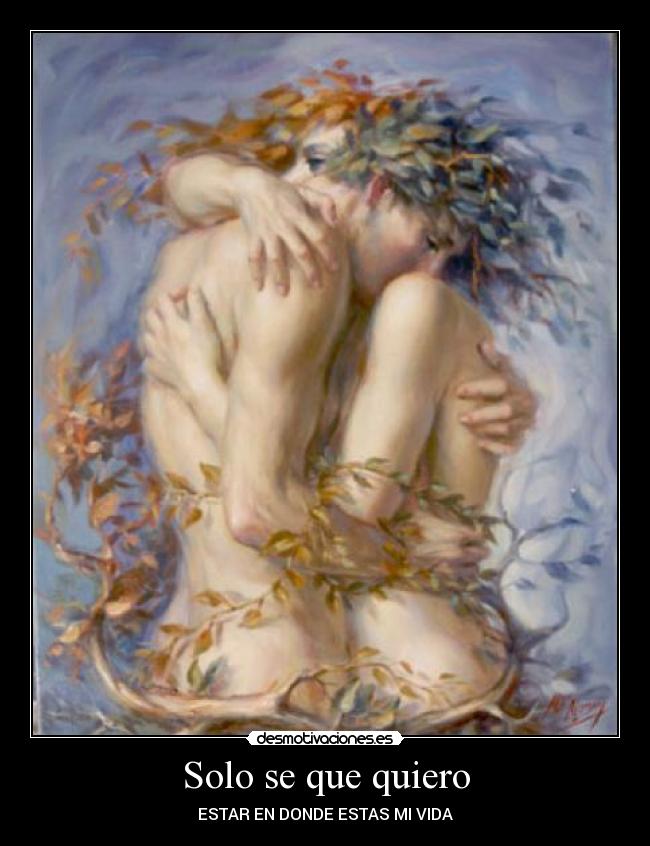 Solo se que quiero - ESTAR EN DONDE ESTAS MI VIDA