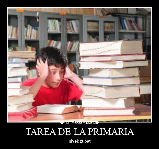 TAREA DE LA PRIMARIA - nivel: zubat