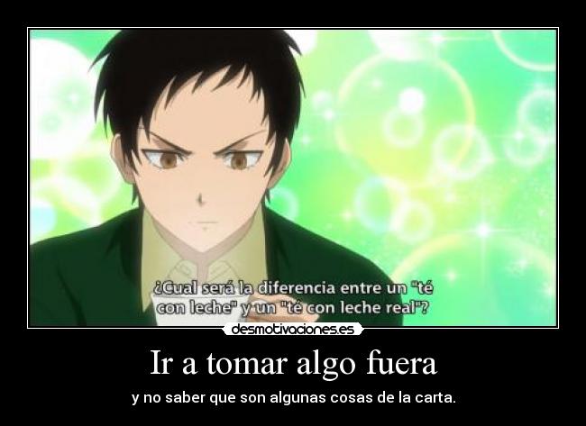 Ir a tomar algo fuera -