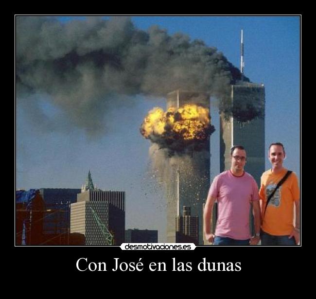 Con José en las dunas -