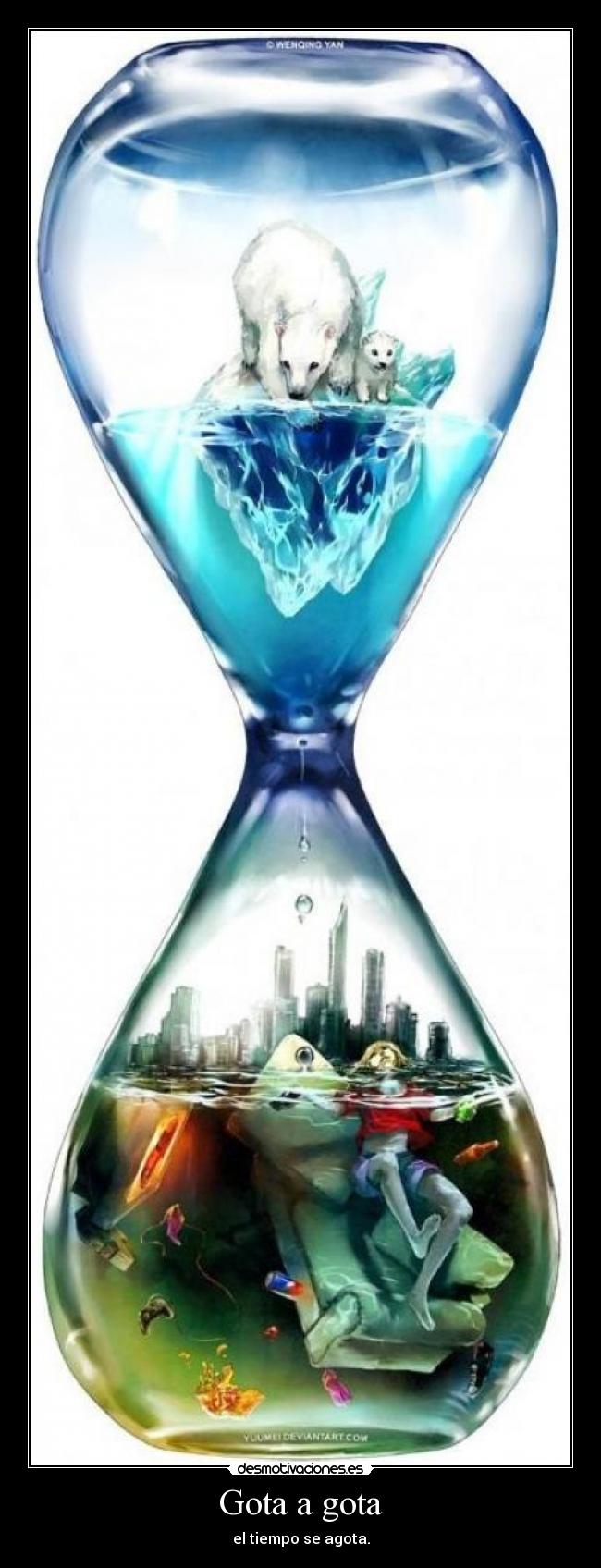 Gota a gota - el tiempo se agota.