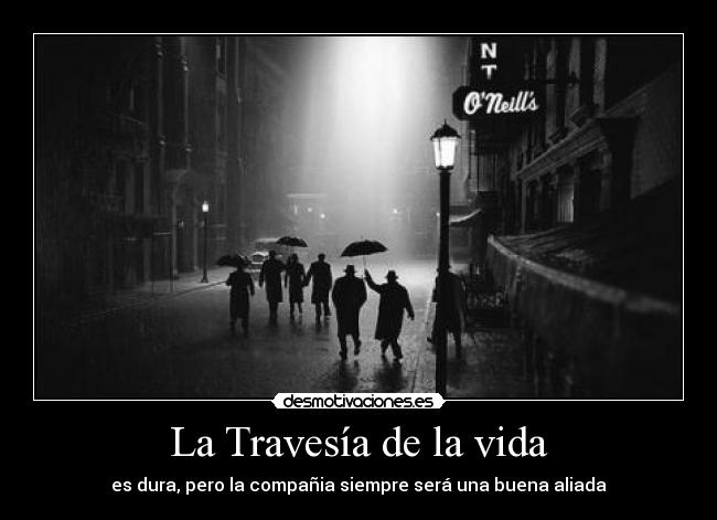 La Travesía de la vida - es dura, pero la compañia siempre será una buena aliada