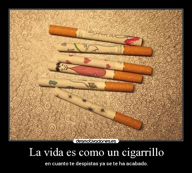 La vida es como un cigarrillo - 