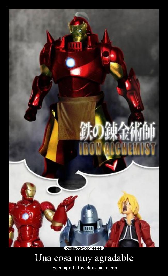 carteles iron alchemist lol iron man ironman alphonse idea ideas anonimo13 desmotivaciones