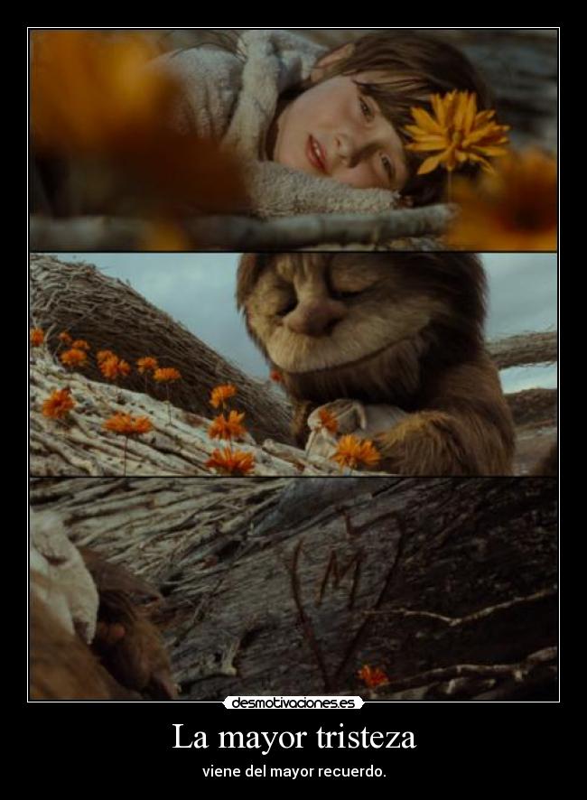 La mayor tristeza - viene del mayor recuerdo.