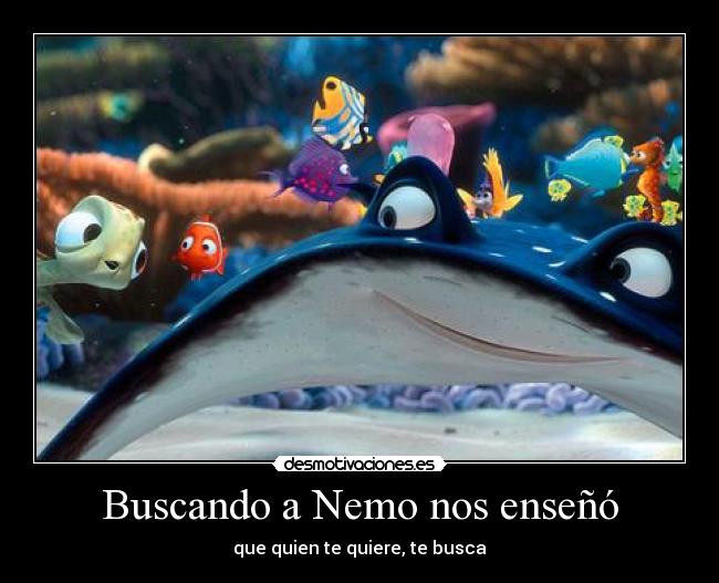 carteles buscando nemo enserar buscar querer desmotivaciones