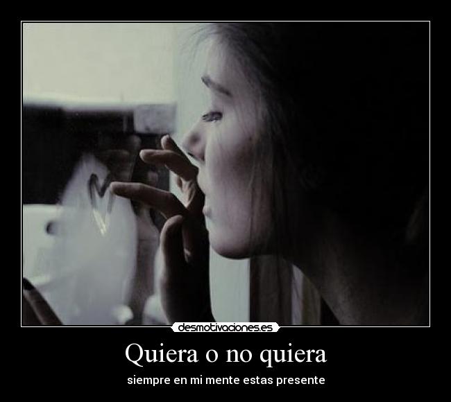 Quiera o no quiera - siempre en mi mente estas presente