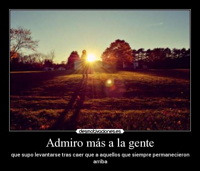 carteles admiro mas gente que supo levantarse tras caer que aquellos que siempre permanecieron arriba desmotivaciones