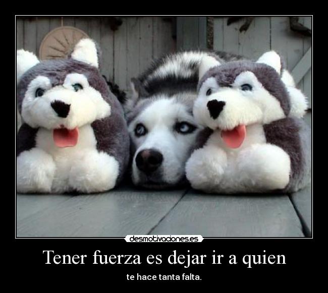 Tener fuerza es dejar ir a quien -