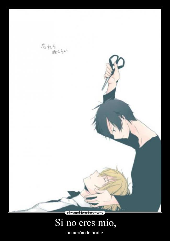 carteles shizaya durarara drrr shizuo izaya desmotivaciones