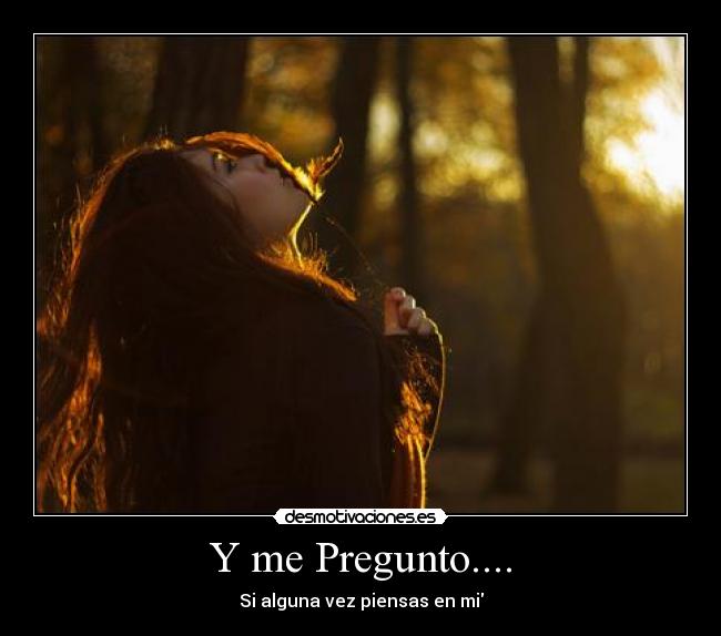Y me Pregunto.... - Si alguna vez piensas en mi