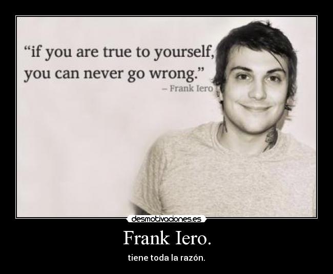 Frank Iero. -