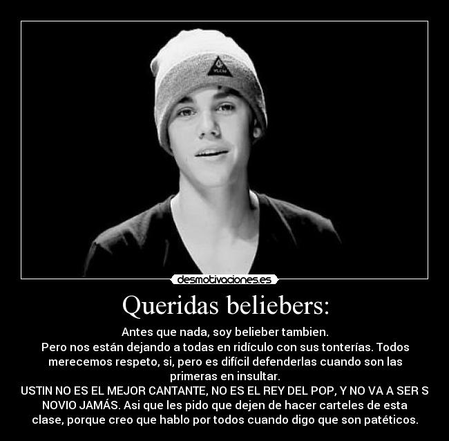 Queridas beliebers: -
