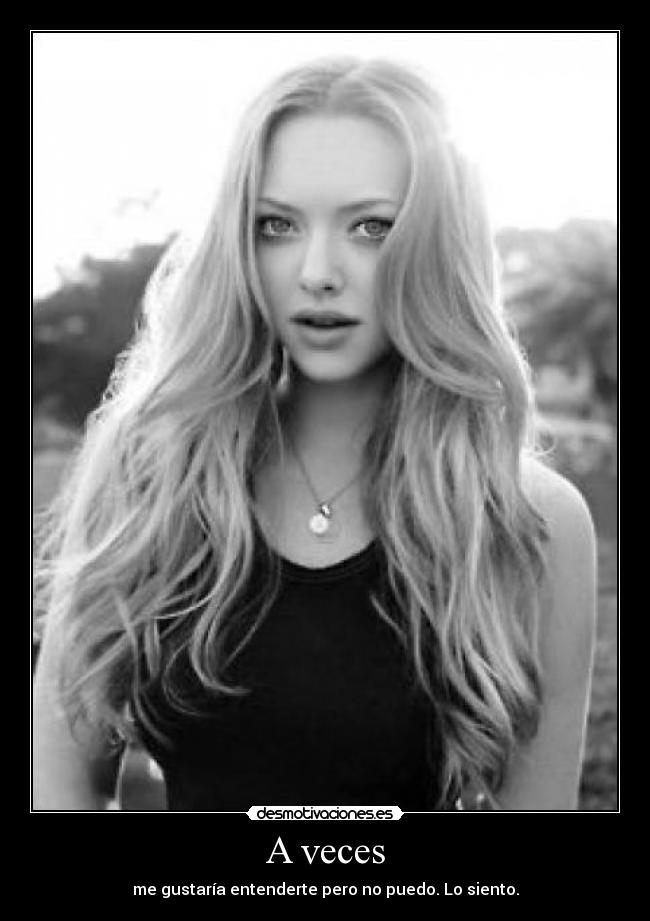 A veces - me gustaría entenderte pero no puedo. Lo siento.