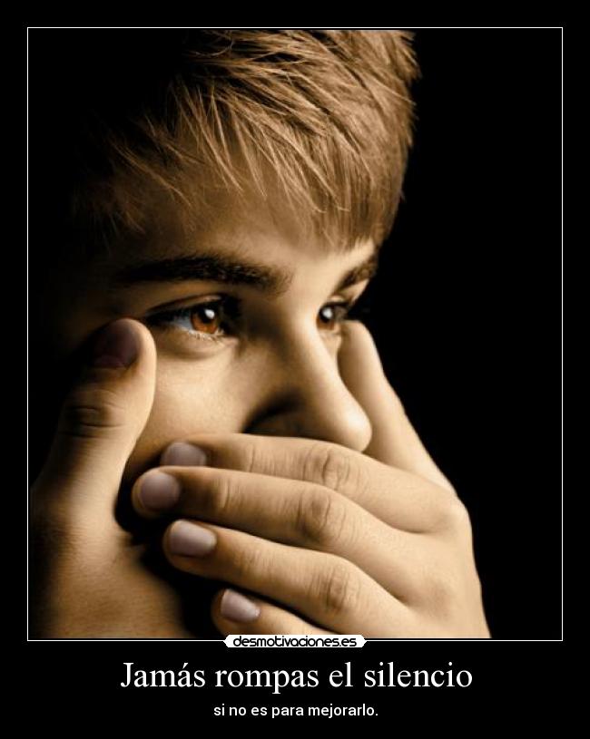 carteles silencio justin bieber silencio desmotivaciones