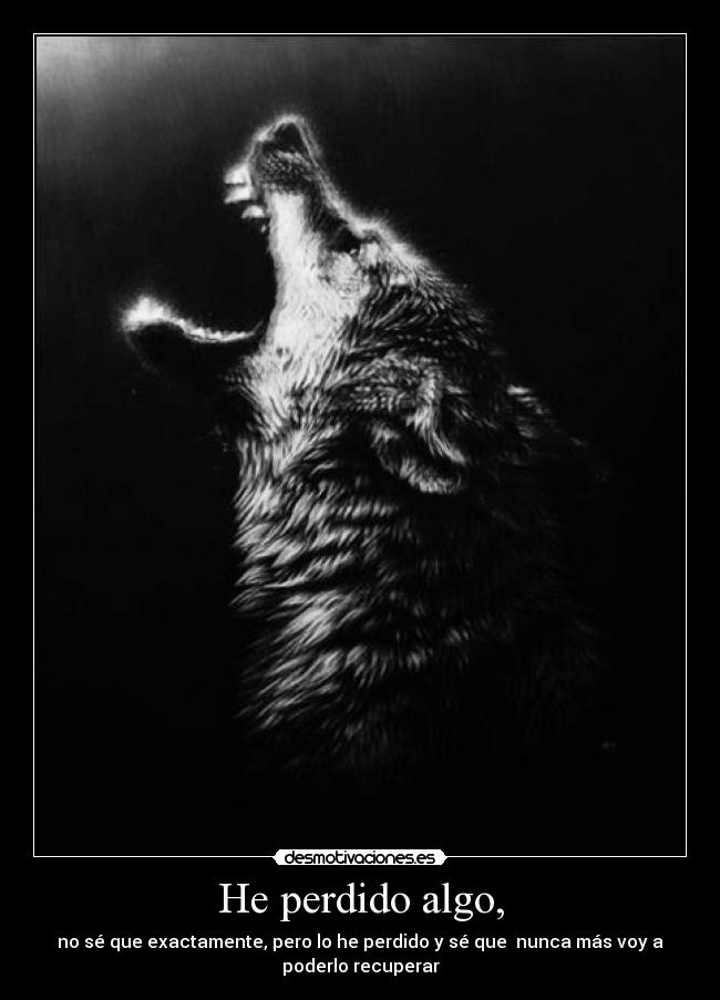 He perdido algo, - 