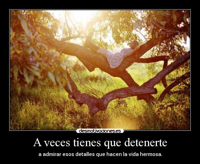 A veces tienes que detenerte -