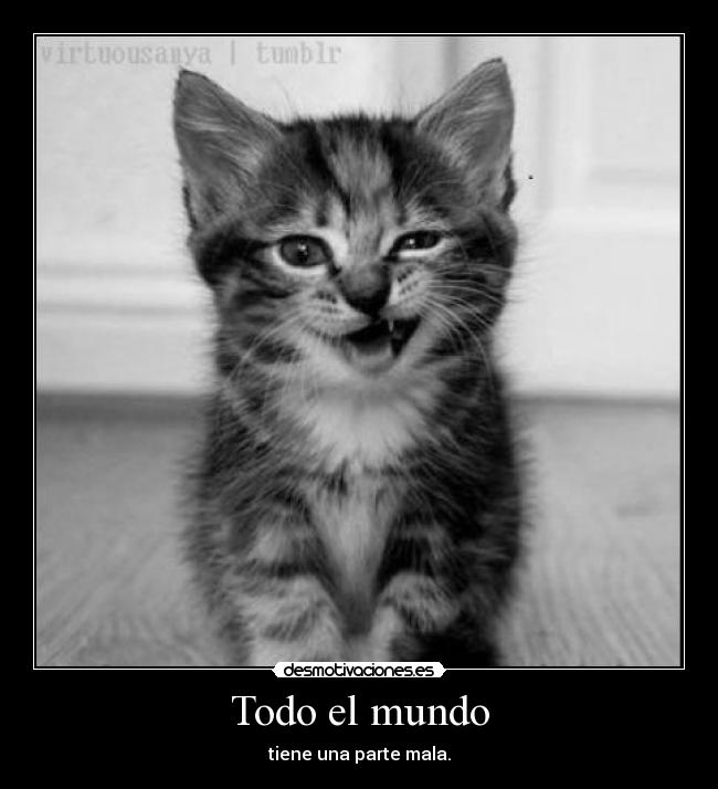 Todo el mundo - tiene una parte mala.