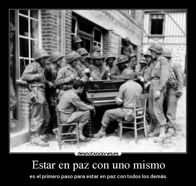 Estar en paz con uno mismo - 