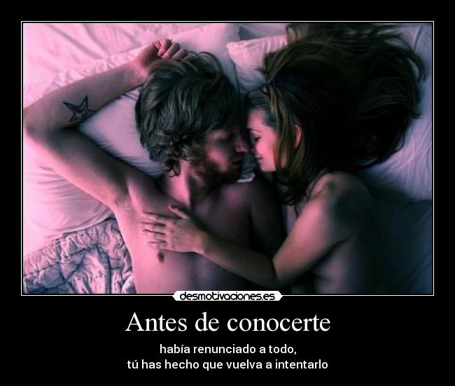 Antes de conocerte -