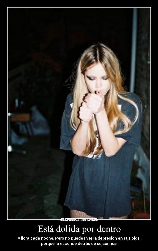 Está dolida por dentro -