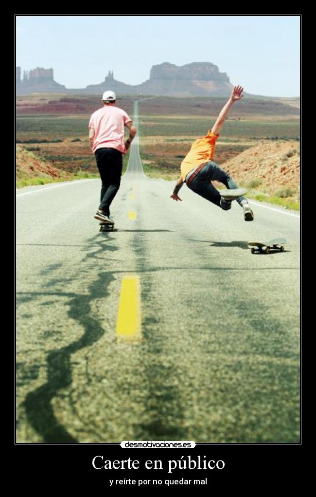 Caerte en público -